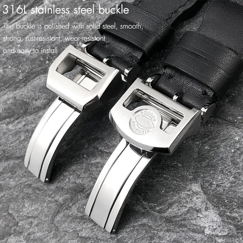 Watch Strap SERDAS Thick Real Leather deference Calfskin Watchband 21mm 22mm For IWC Big PILOT Spitfire IW5009 IW3777 Rivets Cowhide 