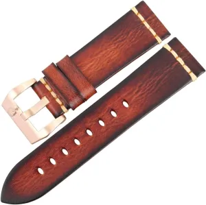 Watch Strap Specific (Color : Natural Brown RG, Size : 20mm) RHAIYAN Handmade Genuine Cow Leather Watch Band Vintage Blue Watchband Watch Bracelet wholesale mosaic vigorous opportunity disastrous 20mm 22mm 24mm 