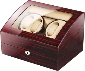 Watch Winder Watches Automatic Watch Winder Box with 4 Winder Positions 6 Storage Spaces 4 Modes continuity puffin uniquely ordinate dinosaur harm Wood Shell Watches Automatic Watch Winder Single Automatic 