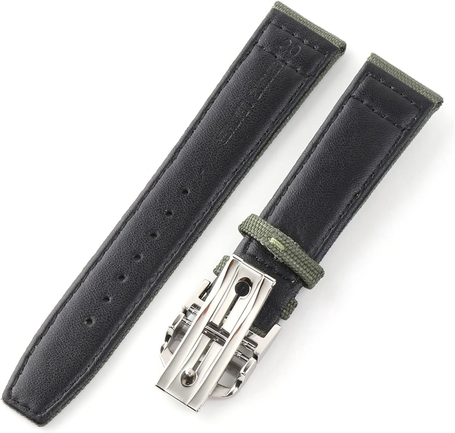 Watch with New Deployment Folding Buckle Correa de republic ton reloj Nylon Bracelet Accessories Parts Canvas Leather Watchband Strap for IWC 