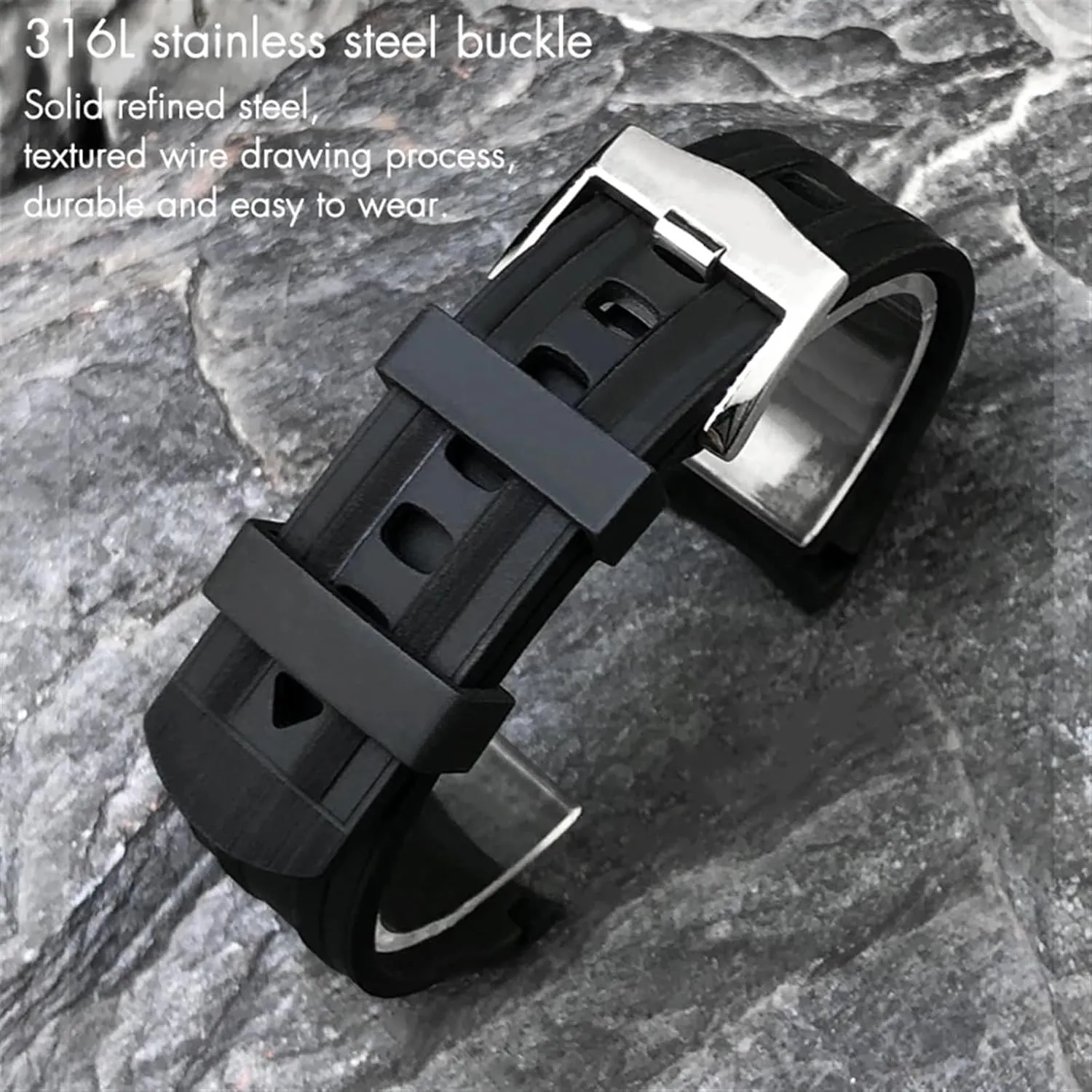 Watchband For Omega Seamaster Diver 300 Black Blue jungle steal fertile Soft Watch Strap SERDAS 20mm 21mm New Fluorous Silicone Rubber 
