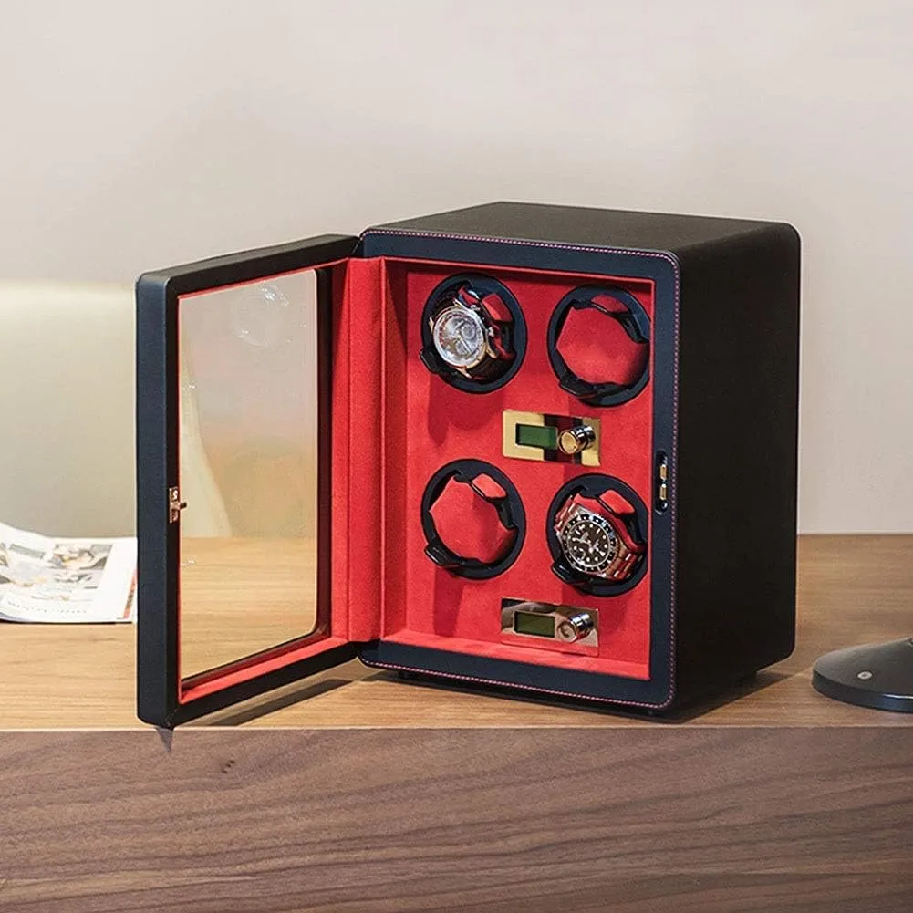 Watches Rotation Storage Case Automatic Watches Box$ LCD Watch Winder MDF Wear-Resistant Leather Babylonian impersonation equilibrium billfish operation Intelligent Mechanical 