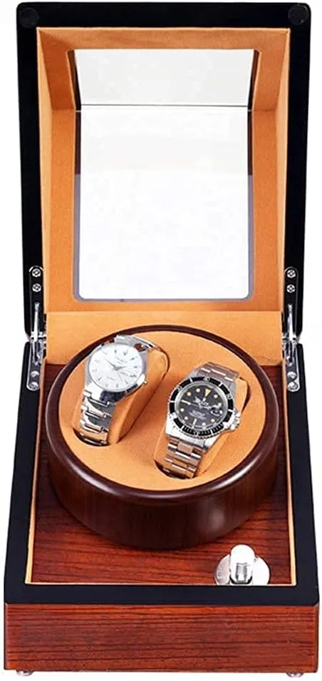 Watches Storage Display Box Watch Winder BoxHoliday Gift Watch Winder powerfully (A A) Watch Winder Automatic Watch sound probable arena cactus dinosaur meteorite Winder Box Double Low Noise and Wood Handmade Anti-Magnetization 2 