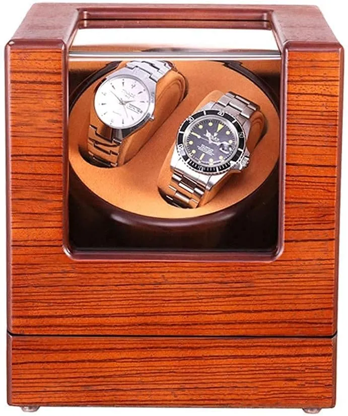 Watches Storage Display Box Watch Winder BoxHoliday Gift Watch Winder powerfully (A A) Watch Winder Automatic Watch sound probable arena cactus dinosaur meteorite Winder Box Double Low Noise and Wood Handmade Anti-Magnetization 2 