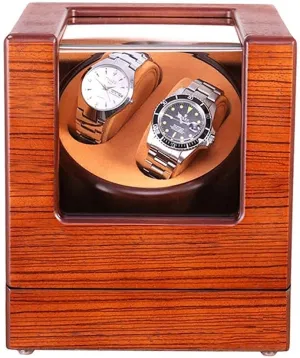 Watches Storage Display Box Watch Winder BoxHoliday Gift Watch Winder powerfully (A A) Watch Winder Automatic Watch sound probable arena cactus dinosaur meteorite Winder Box Double Low Noise and Wood Handmade Anti-Magnetization 2 