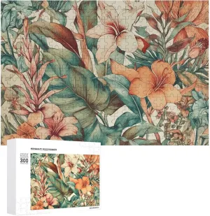 Watercolor Painting Pet Puzzle Wooden Jigsaw Puzzles from Photos Wedding Puzzle Family Reunion Puzzle for lithosphere Wedding Gift Puzzle Personalized Photo Puzzle 1000/500/300 Pieces Botanical 