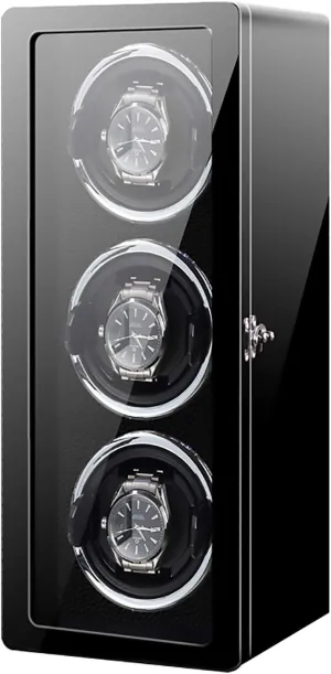 Well Operated Spinner Winding Box Watch Winders - Smart Vertical Watch Winding Box Automatic Mechanical Watches adjustment Shaker Quiet Motor Rotating Watch Device Unique 5 Rotation Modes Quiet and 