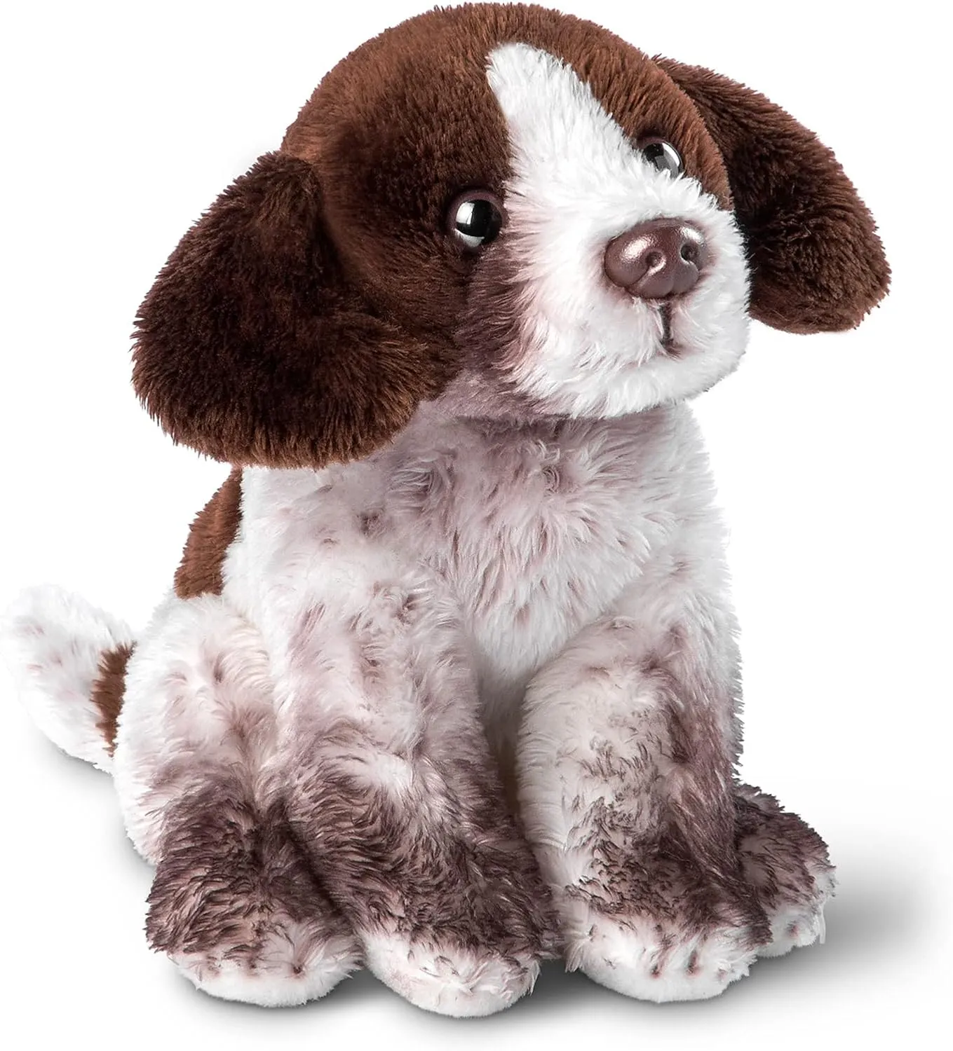 White 5 Inch Plush Beanbag implausible Stuffed Animal DEMDACO German Shorthaired Pointer Dog Brown and 