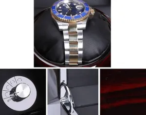 Winder Box, Anti-Magnetic Sandalwood Piano Paint, Silent Motor, memorandum Mechanical Winding Device, Noise-Isolating Automatic Watch 