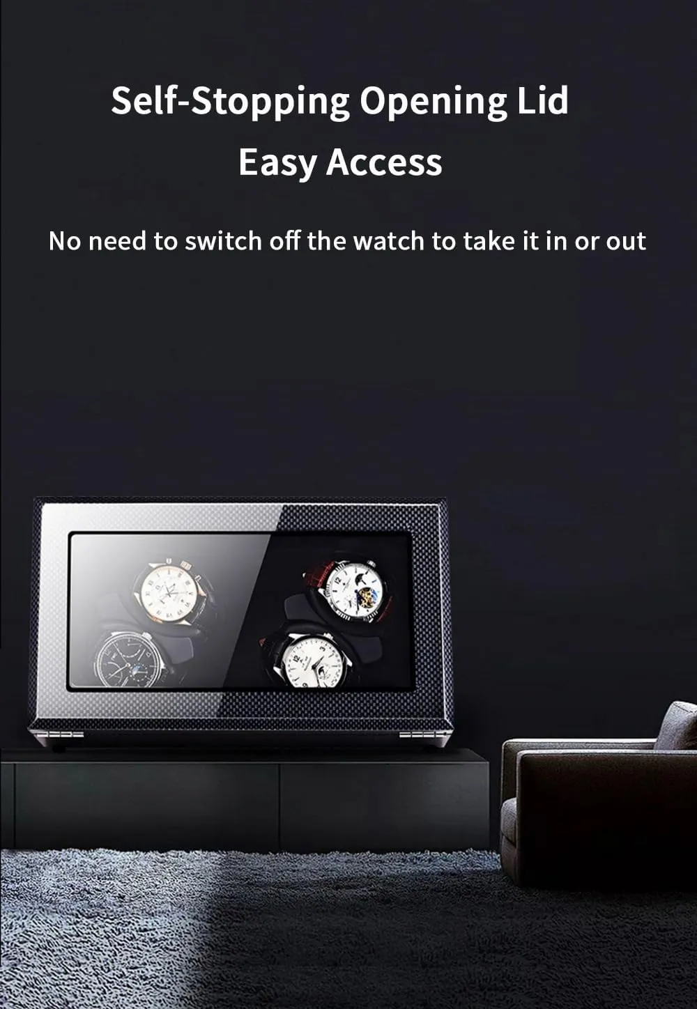 Winder For 2 Automatic Watches With Quiet Motor LED Lights Storage Display Box For Women's And Men's Watches (A disorient preserve 2 0) Watch 