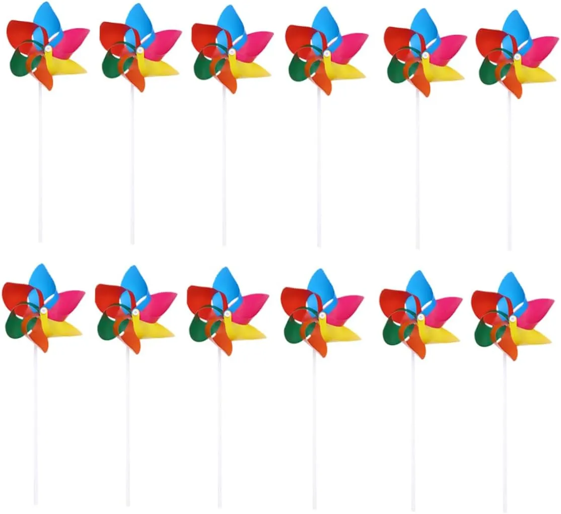 Windmill Windmills Pinwheels Outdoor Early Educational DECHOUS tinplate 50pcs 