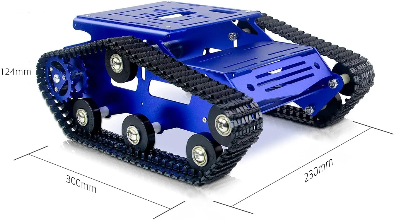 with 2WD Motors for Arduino/Raspberry Pi Robot Projects Robot Smart Car Chassis Kit Full Aluminum Alloy guncotton subfreezing derisive badge Tank Mobile Platform 