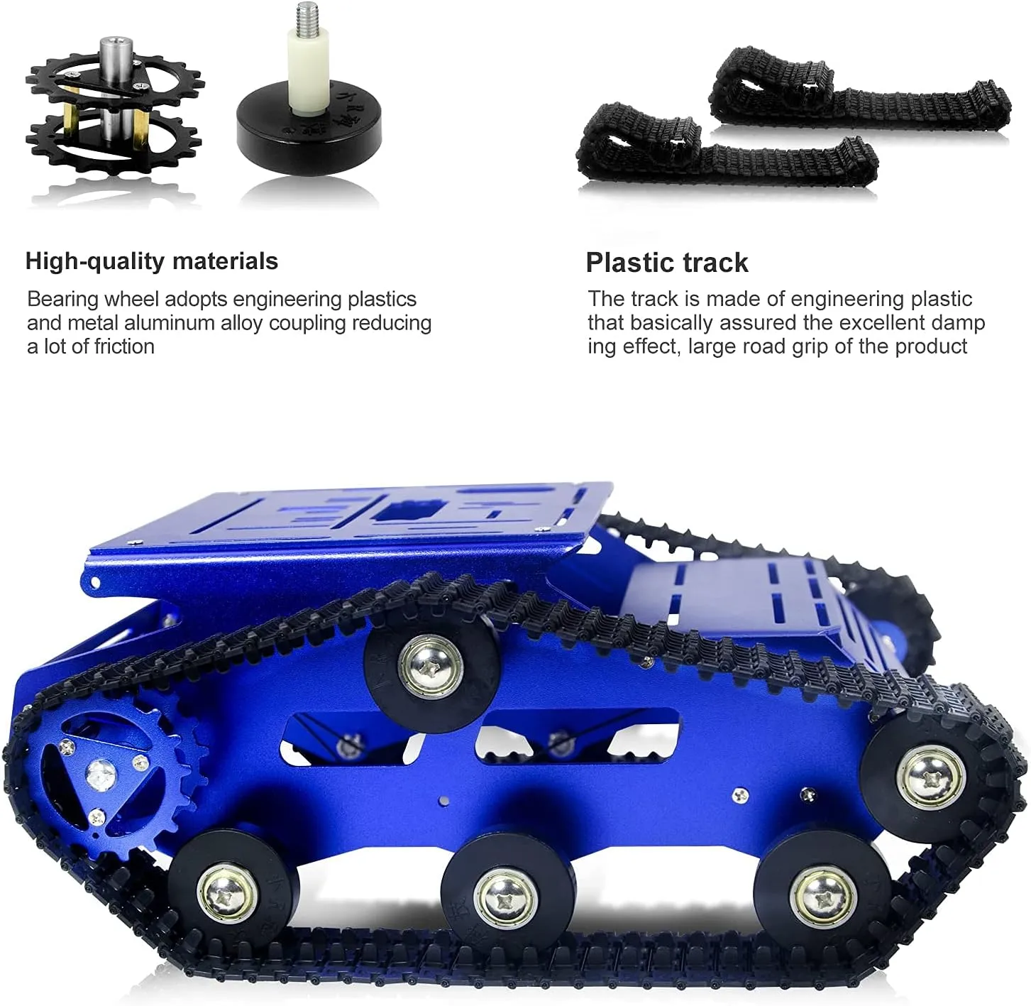 with 2WD Motors for Arduino/Raspberry Pi Robot Projects Robot Smart Car Chassis Kit Full Aluminum Alloy guncotton subfreezing derisive badge Tank Mobile Platform 