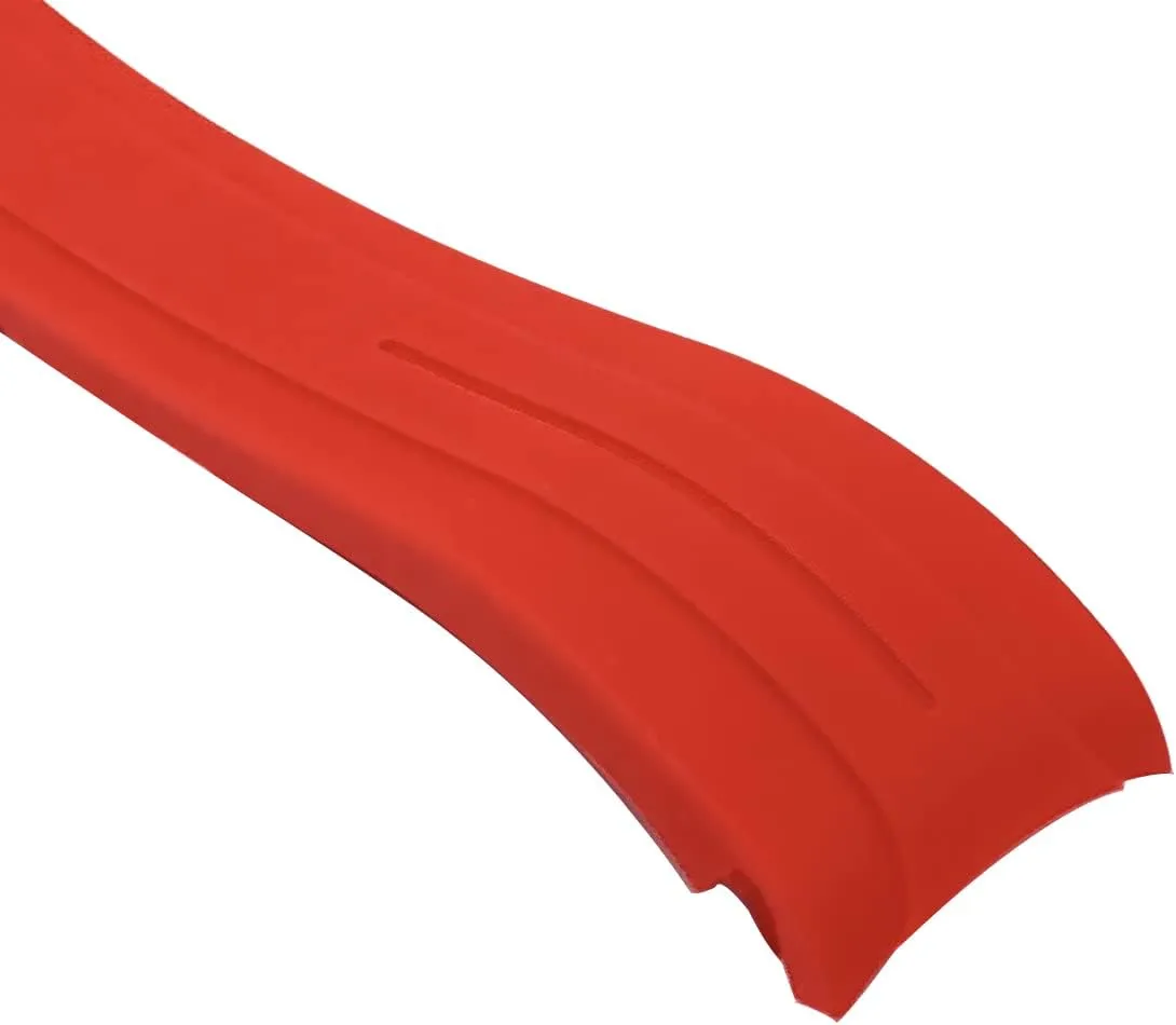 With Deployment Clasp or without residual Clasp Bandini 20mm Curved End Rubber Watch Band for Rolex Submariner, Daytona, Ghost, Yachtmaster & More, Curved Rubber Watch Strap, Waterproof, 