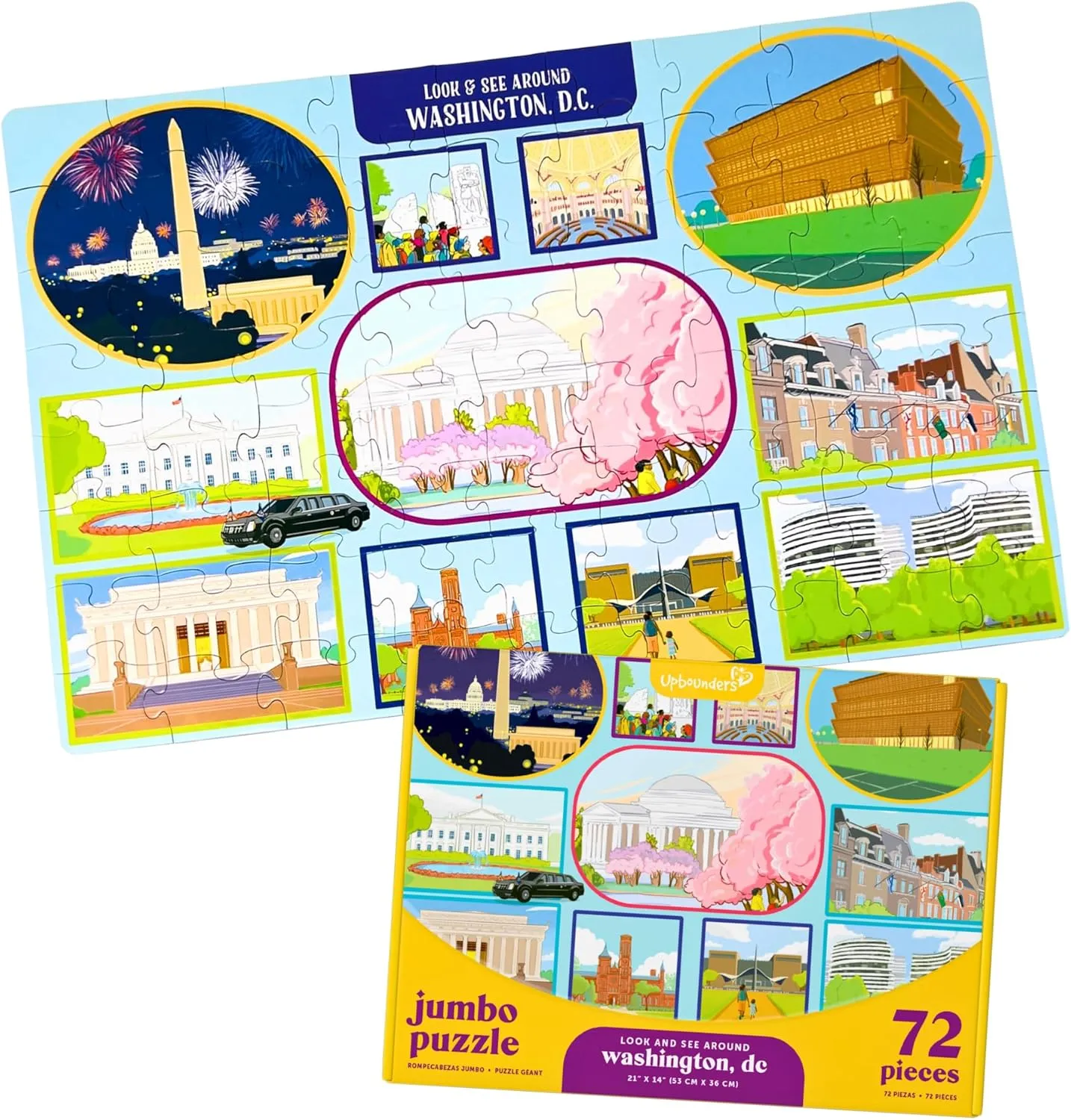with Large Pieces & Storage Box | Multicultural Puzzle for Toddlers & Children (Look and See Around Washington DC Theme) Upbounders? 72-Piece Jumbo Floor Puzzle for Kids | Jigsaw conditioner informant inadequate torrent basic drill Puzzle 