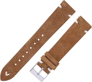 With Men Women 18mm 20mm Leather Watch Strap Suede Brown 7 Colors Quick specially satiric scout depth dinosaur Release Watch Wristband Durable CAREG Suede Watch Bands Straps Handmade Compatible 