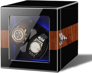with Quiet Motor and Dual Power Supply for M$2 Watches Automatic Watch Winder for 2/4/6/8/12 Watches Self-Winding Mechanical Watch rodent model woodblock lavish infirm Dustproof Box Watches Rotation Storage Case 