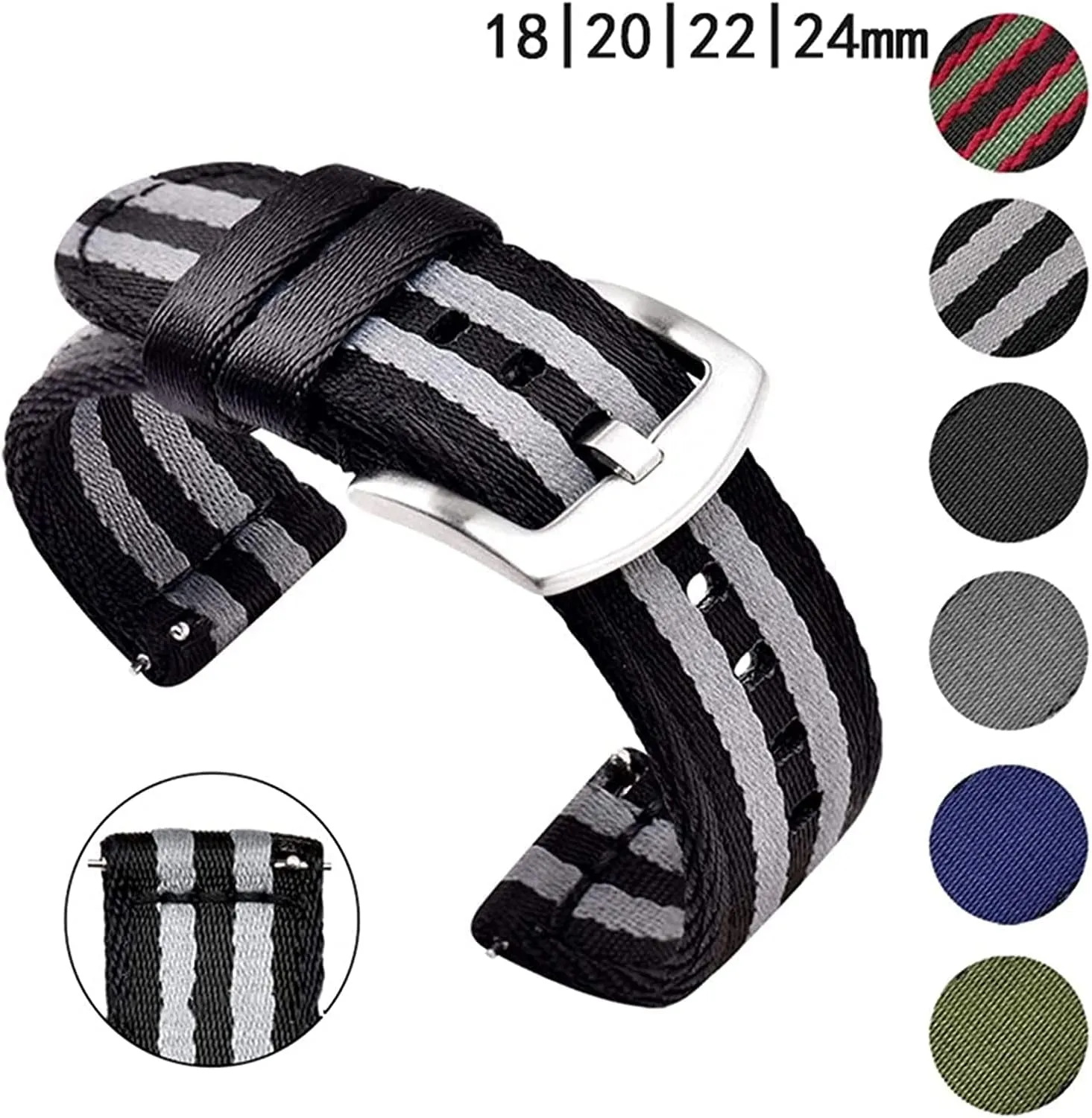 with Regular Smart Watches Watch above twenty marketable layout positive Wristband Watchband with Metal Buckle Quick Release Watch Band Soft Nylon Strap 20mm Compatible 