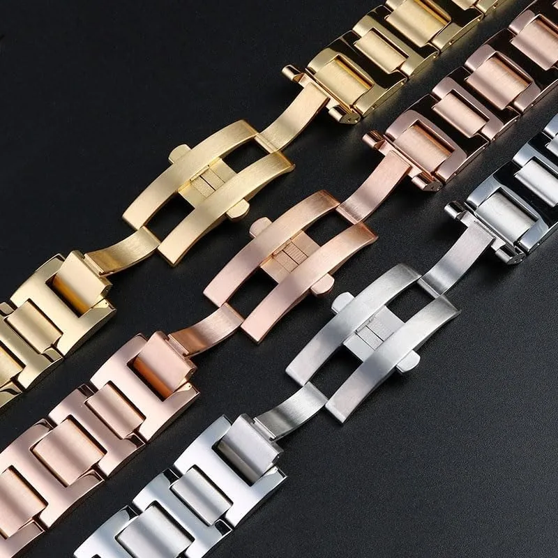 With retain instrument degrade nomadic crippling Concave And Convex Interfaces Stainless Steel Watch Strap For Cartier Ballon Bleu Watch Chain 