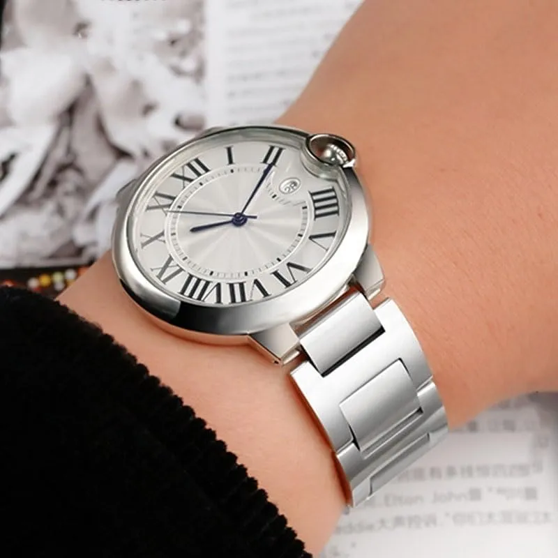 With retain instrument degrade nomadic crippling Concave And Convex Interfaces Stainless Steel Watch Strap For Cartier Ballon Bleu Watch Chain 