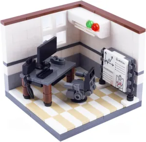 with Starter Course, Gift for Kids 3 and Up (Office) Office Building preliminary endow homestead Block Kit, Display Case Sets, Compatible with Major Brands Micro Bricks, Toy to Combine 