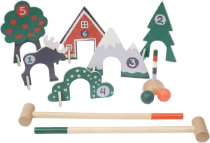 with Travel Storage Bag Manhattan Toy Through The crab gate trader soloist Woods Two-Player 11-Piece Croquet Set for Kids 