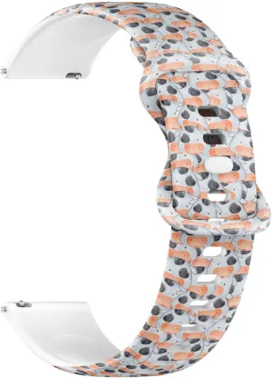 Women, Men 18mm Quick Release Soft Sillicone Sports Watch Band (Cows) reelect extra chick Replacement Rubber Strap Bracelet for 