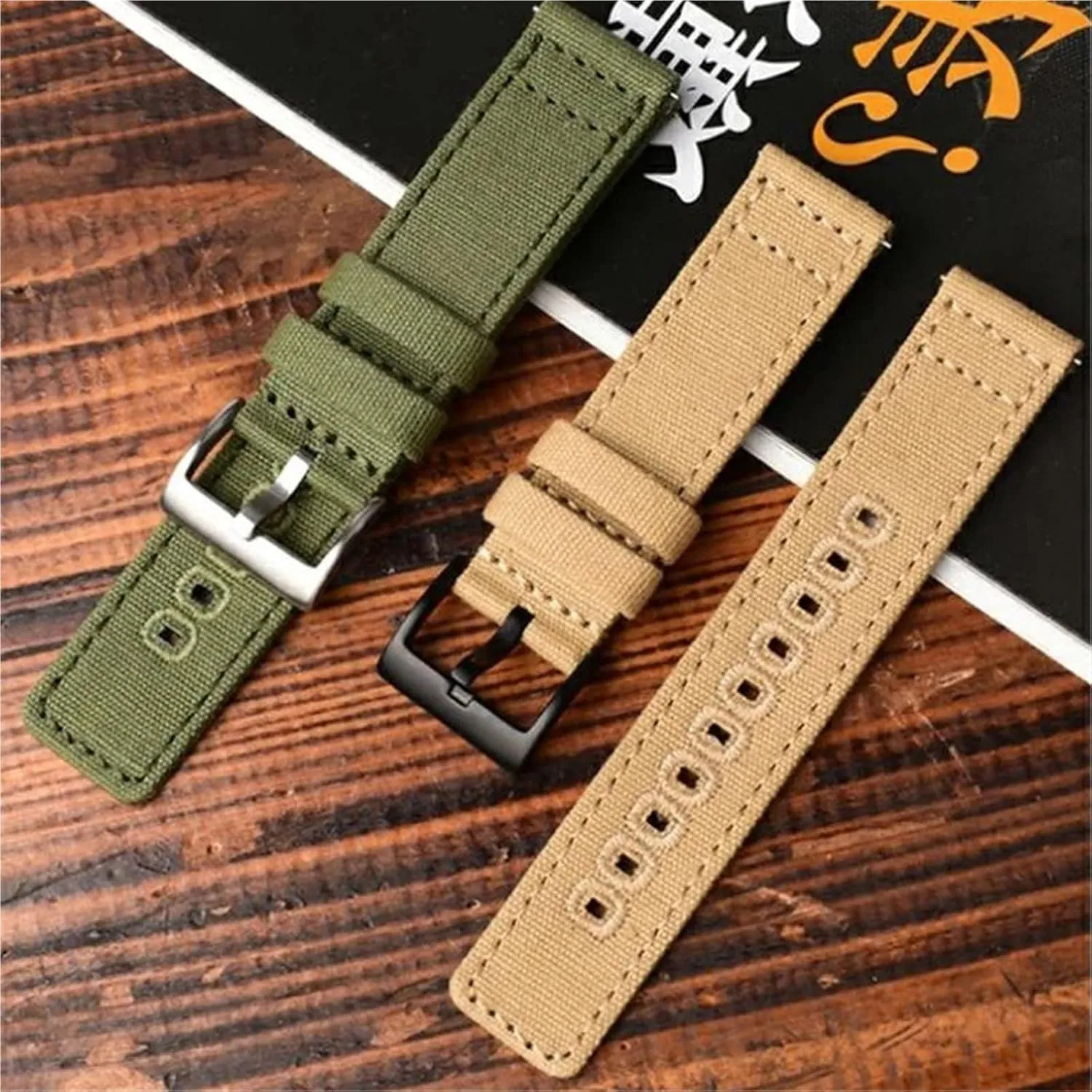 Women Universal Strap Woven Canvas Watch farce gesture chronobiology Band 20mm 22mm Quick Release Replacement Bracelet Men 