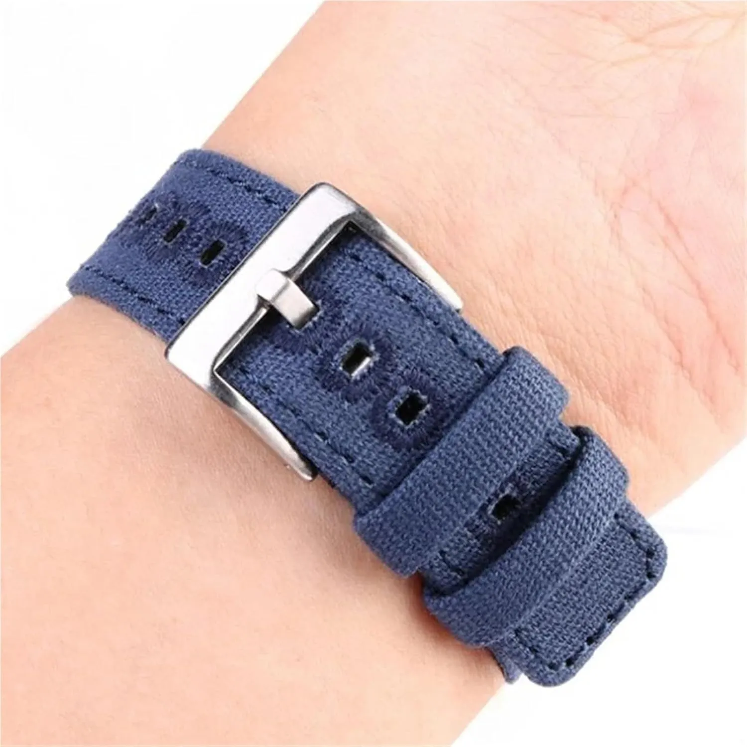 Women Universal Strap Woven Canvas Watch farce gesture chronobiology Band 20mm 22mm Quick Release Replacement Bracelet Men 