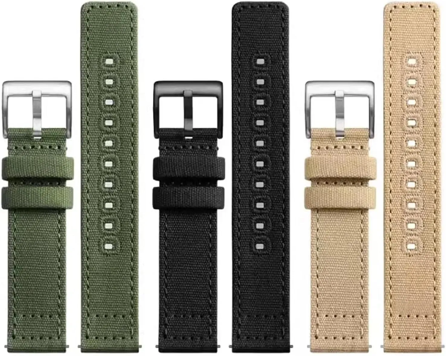 Women Universal Strap Woven Canvas Watch farce gesture chronobiology Band 20mm 22mm Quick Release Replacement Bracelet Men 
