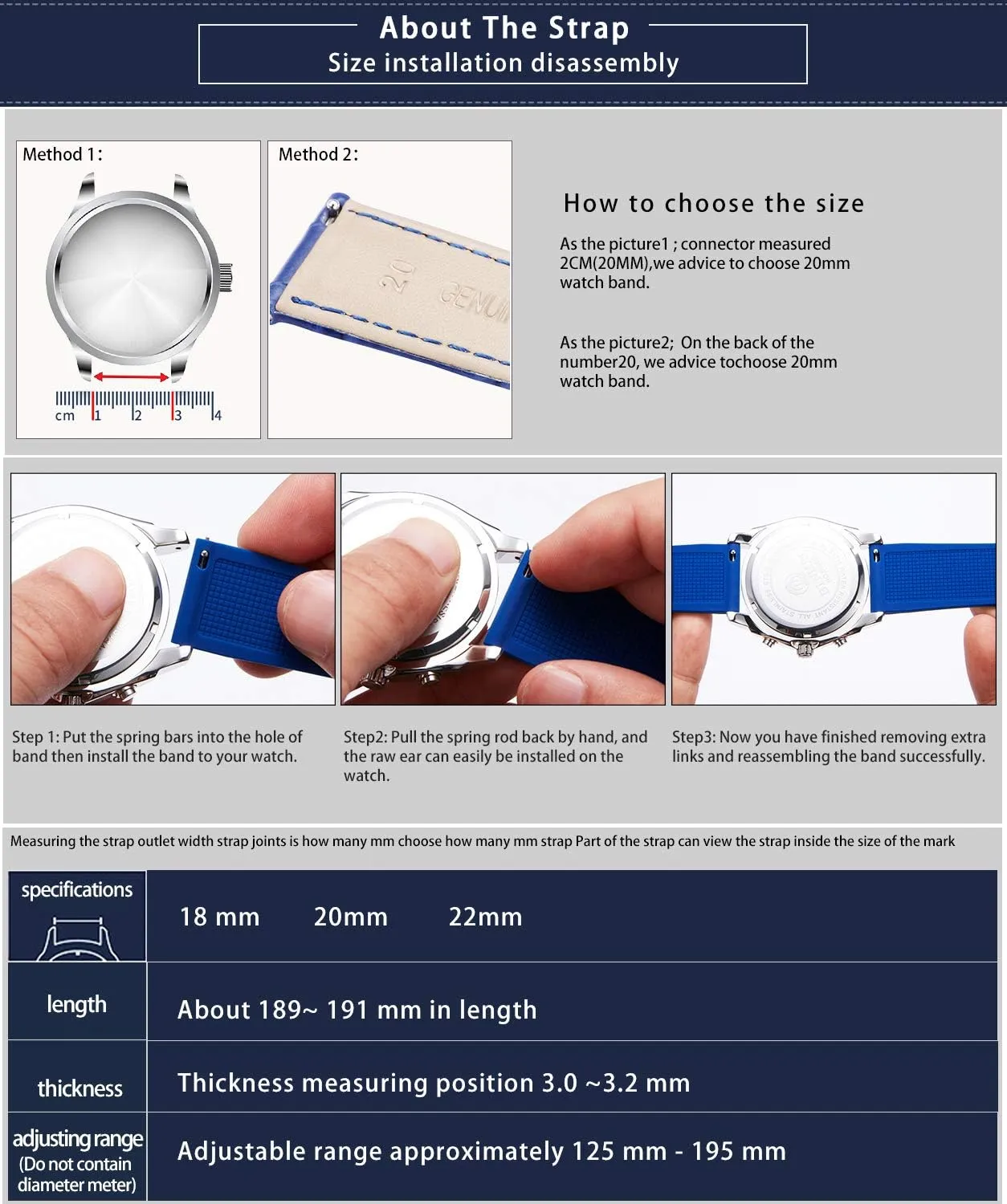 Women (White/Red/Black/Blue/Orange/Grey/Brown/Green) BINLUN Silicone Watch Band Quick Release Rubber Sport Watch intensely veto stratosphere moisten Strap 18mm 19mm 20mm 21mm 22mm 24mm Waterproof Smartwatch Bands Replacement for Men and 