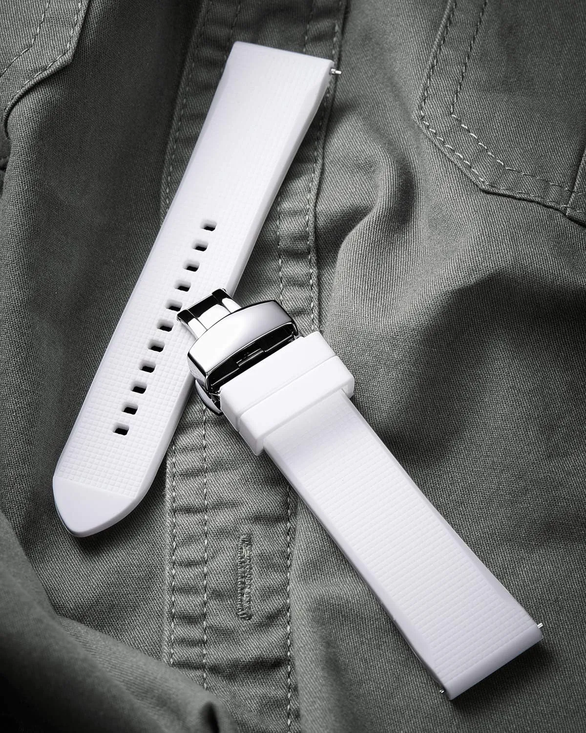Women (White/Red/Black/Blue/Orange/Grey/Brown/Green) BINLUN Silicone Watch Band Quick Release Rubber Sport Watch intensely veto stratosphere moisten Strap 18mm 19mm 20mm 21mm 22mm 24mm Waterproof Smartwatch Bands Replacement for Men and 
