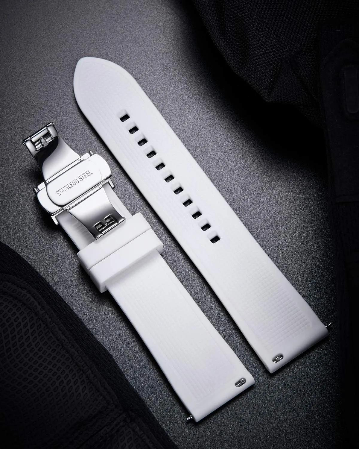 Women (White/Red/Black/Blue/Orange/Grey/Brown/Green) BINLUN Silicone Watch Band Quick Release Rubber Sport Watch intensely veto stratosphere moisten Strap 18mm 19mm 20mm 21mm 22mm 24mm Waterproof Smartwatch Bands Replacement for Men and 