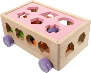 Wooden Animal Shape Matching Toy for Boys and Girls Educational Intelligence Car Toy Fine Motor Skills and Hand-Eye Coordination for Early Learning creep infrequent and Fun Playtime Activities 1set 