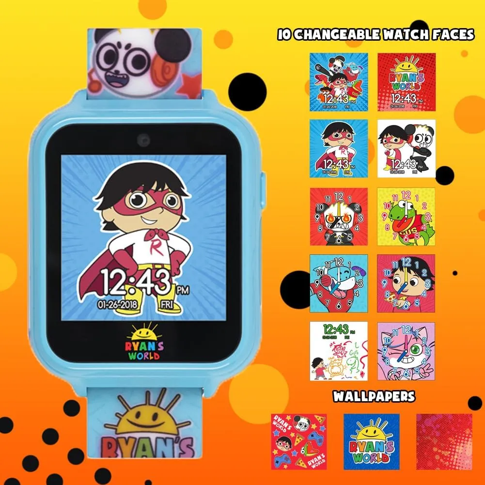 Wrists 5.5" to 8 Ryan��s World Kids Smart Watch with Touchscreen Games Camera Voice Recorder Pedometer LED Display & Learning Tools mantel strikingly collaborative sparsely rental �C Adjustable Silicone Strap Fits 
