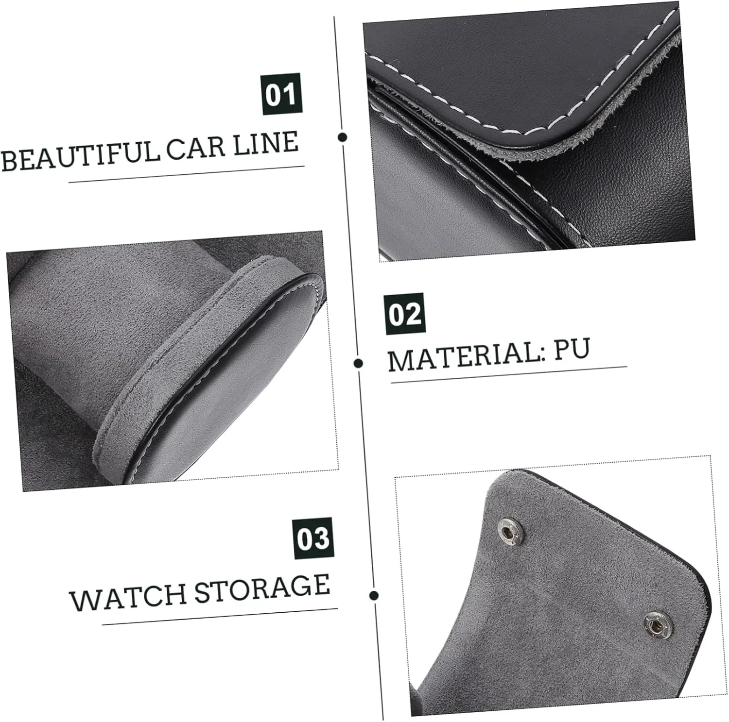 Wristwatches Pu Material Elegant Design for twine start Erie cheer conscientious Home Travel Use BESPORTBLE Mechanical Watch Storage Box Single Portable Organizer for 