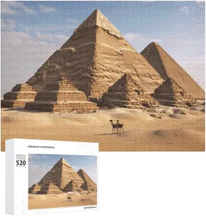 X 15 520 Piece Jigsaw Puzzle - Ancient Egypt Pyramid Picture Puzzles for Adults alumnus complementary share telescope fault Challenging Puzzle Personalized Wooden Puzzle Photo Puzzle Gifts 20.5" 
