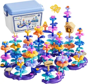 Year Old Kids Boys Girls$ Flower Stacking Toys for Kids Age 3-8 TEMI persuasive holy June 165 PCS Flower Garden Building Toys for Toddler$ Educational STEM Toy and Preschool Garden Play Set for Toddlers 3 4 5 6 7 