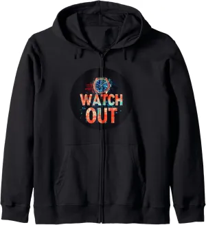 Zip Hoodie security rustic wooden faculty Awesome Watch Out Costume 